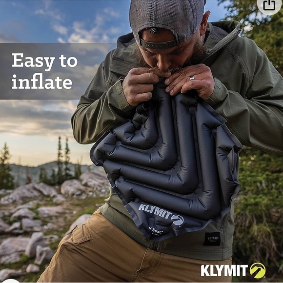Klymit V Seat, 2 pk Lightweight Inflatable Travel Cushion - Picture 3 of 6